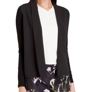 Ted Baker Women's black open front sweater cardigan blazer, Sz 12 (Ted Baker 5)